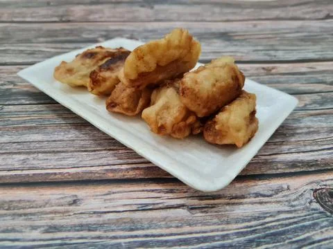 Fried bananas Stock Photos