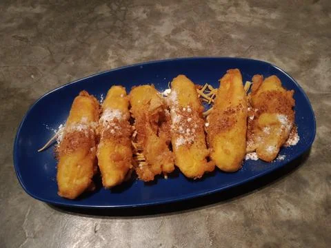 Fried bananas Stock Photos