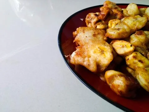 Fried bananas Stock Photos