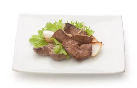 Fried beef liver Stock-Fotos