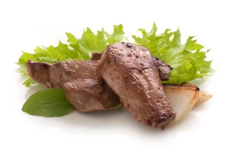 Fried beef liver Stock-Fotos