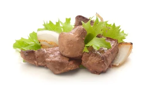 Fried beef liver Stock Photos