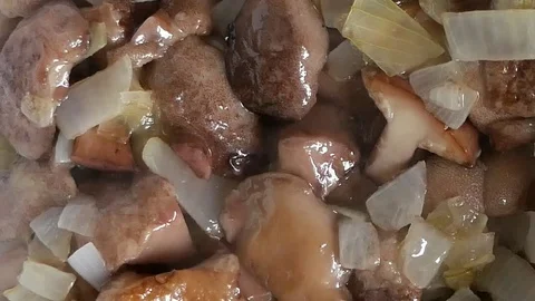 Fried boletus 動画素材 117337334