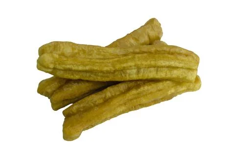 Fried bread or cakwe isolated on a white background. Also known as Youtiao .. Stock-Fotos