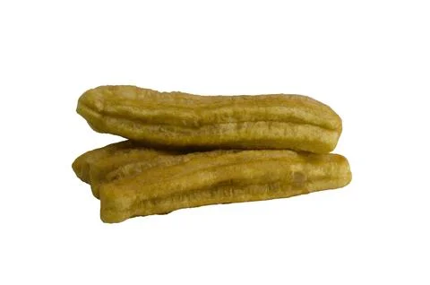 Fried bread or cakwe isolated on a white background. Also known as Youtiao .. Foto stock