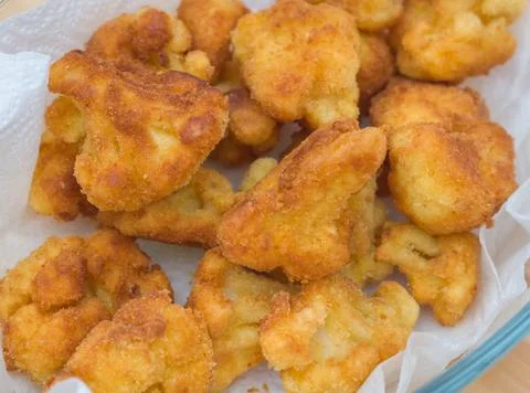 Fried Breaded Cauliflower Stock Photos