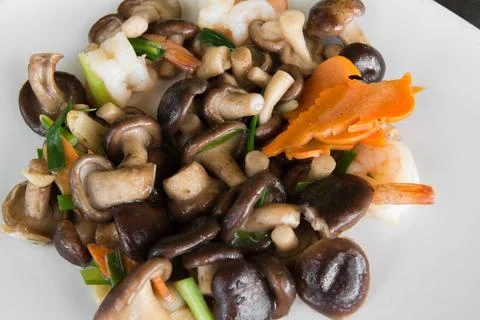 Fried brown mushroom 写真素材
