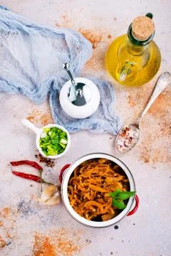 Fried cabbage Stock Photos