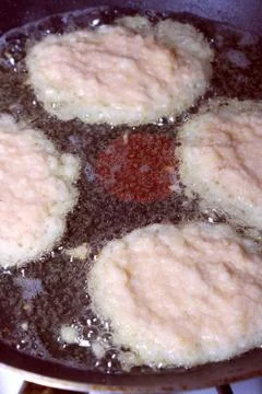 Fried cakes from potatoes Foto stock