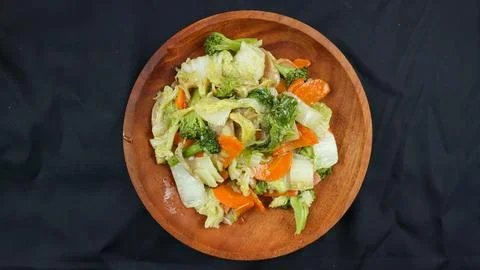 Fried capcay or cap cai or Hokkien is a mixture of vegetables stir-fried wi.. Stock Photos