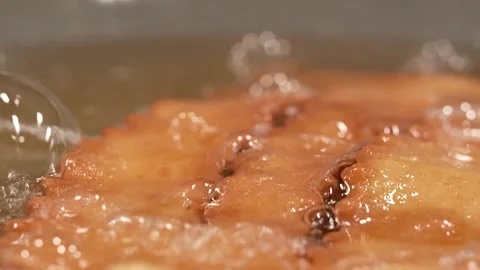 Fried carnival dessert Stock Footage 254423246
