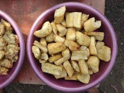 Fried cassava Foto stock