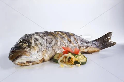 Fried Catfish With A Side Of Vegetables Stock Images Page Everypixel