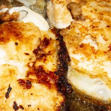 Fried catfish.Background fried catfish fish. Stock Photos