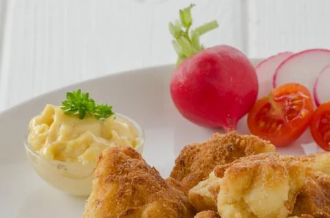 Fried cauliflower Stock Photos
