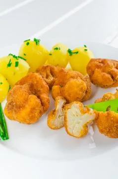 Fried cauliflower Foto stock