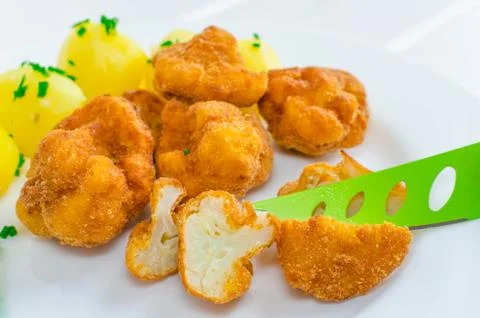 Fried cauliflower Stock Photos