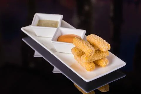 Fried cheese ball Stock Photos