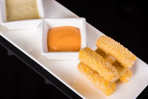 Fried cheese ball Stock Photos