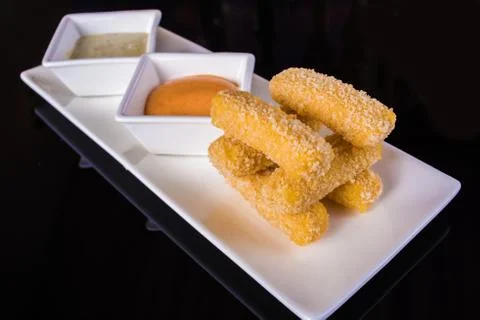 Fried cheese ball Stock Photos