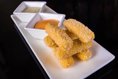 Fried cheese ball Stock Photos