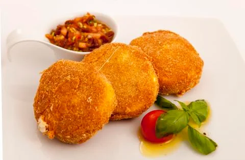 Fried cheese Stock Photos