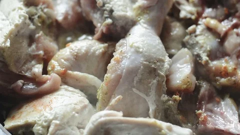 A fried chicken and cooking Stock Footage 72849041