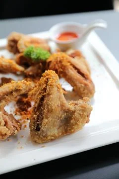 Fried chicken appetizer Stock Photos