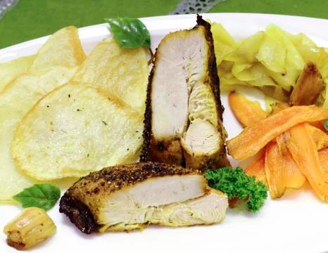 Fried chicken breast Stock Photos