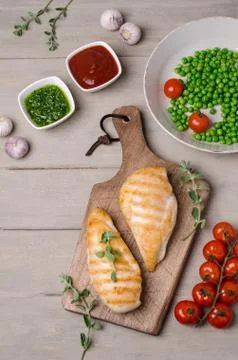 Fried chicken breast Stock Photos