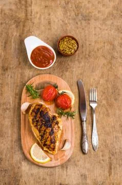 Fried chicken breasts Stock Photos