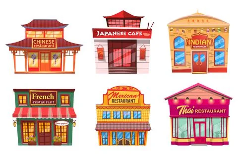 Fried Chicken, Cafe Building, Facade Exterior Ilustración de archivo