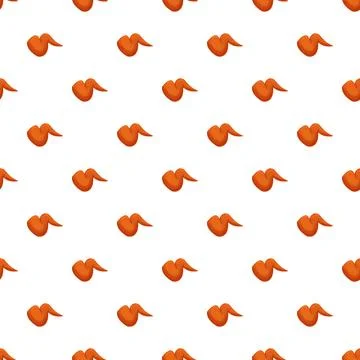 Fried chicken chicken wing fast food seamless pattern Stock Illustration