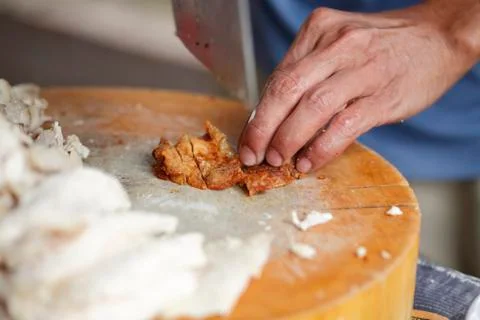 Fried chicken chopped Stock Photos