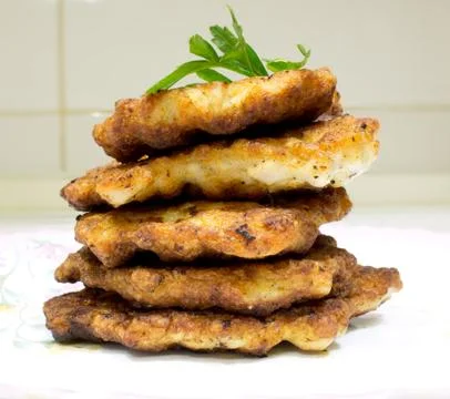 Fried chicken chops Foto stock