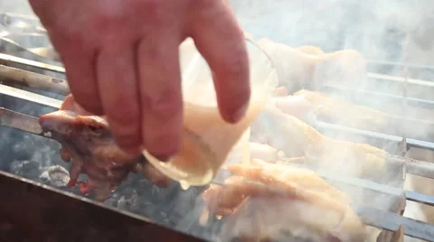 Fried chicken close-up Video stock 54702112