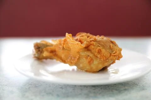 Fried chicken in close up Stock Photos