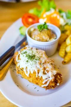 Fried chicken Cordon bleu Fotos Stock