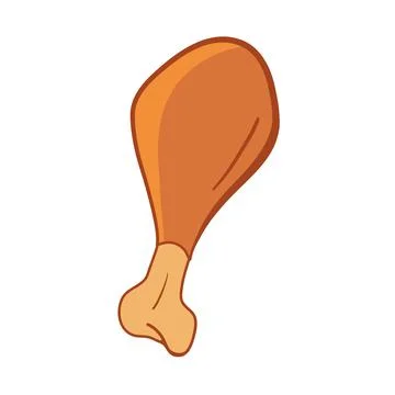 Fried Chicken Drumstick Vector Illustrazione stock
