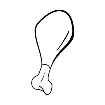Fried Chicken Drumstick Vector Illustrazione stock