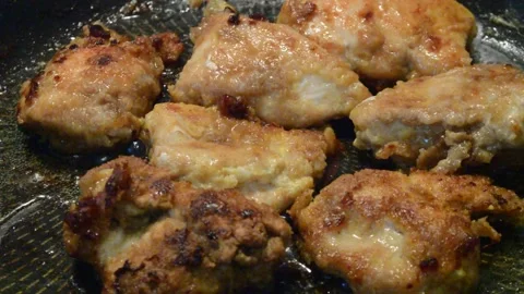 Fried chicken fillet close up. Stock Footage 141501936