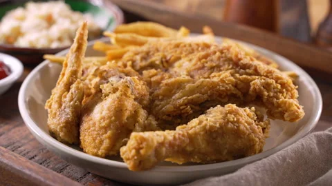 Fried Chicken Stock Footage 187820479