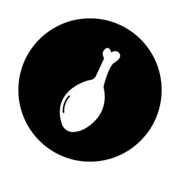 Fried chicken icon. Design template vector Stock Illustration