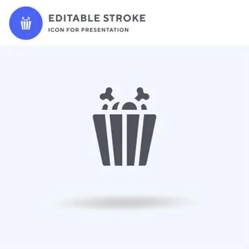 Fried Chicken icon vector, filled flat sign, solid pictogram isolated on whit Stockillustratie