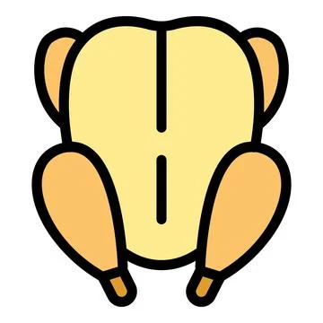 Fried chicken icon vector flat Stock Illustration