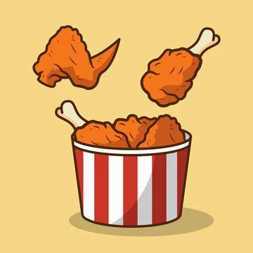 Fried Chicken Stock Illustration