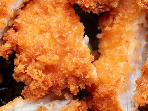 Fried Chicken Ingredients include bread crumbs. One of the most popular fri.. Stock Photos