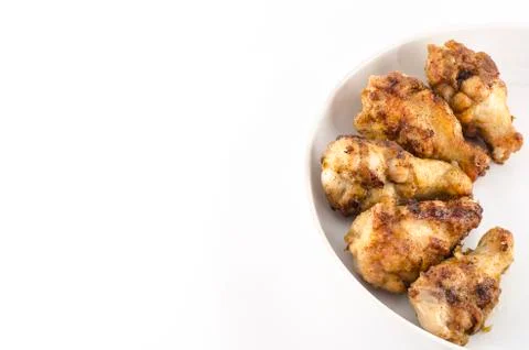 Fried chicken isolate on white background Stock Photos