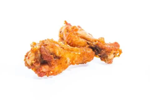 Fried chicken isolated Stock Photos