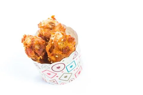 Fried chicken isolated Stock Photos
